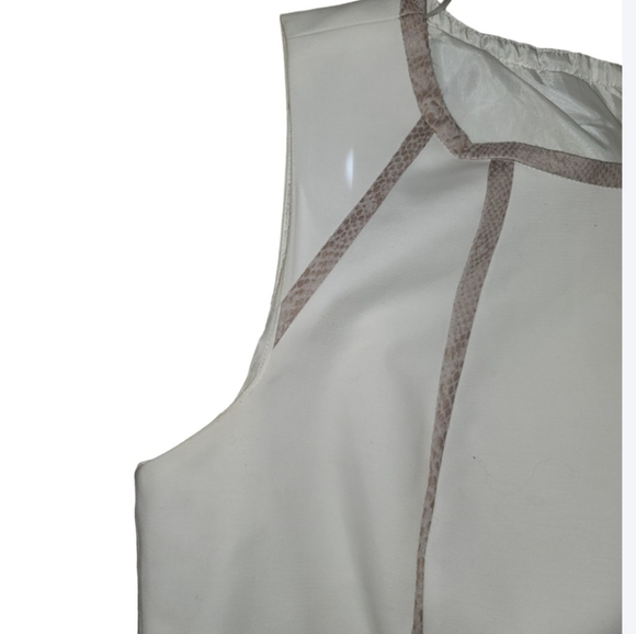 Calvin Klein Shift Dress Size 8 White Ivory - Picture 6 of 11